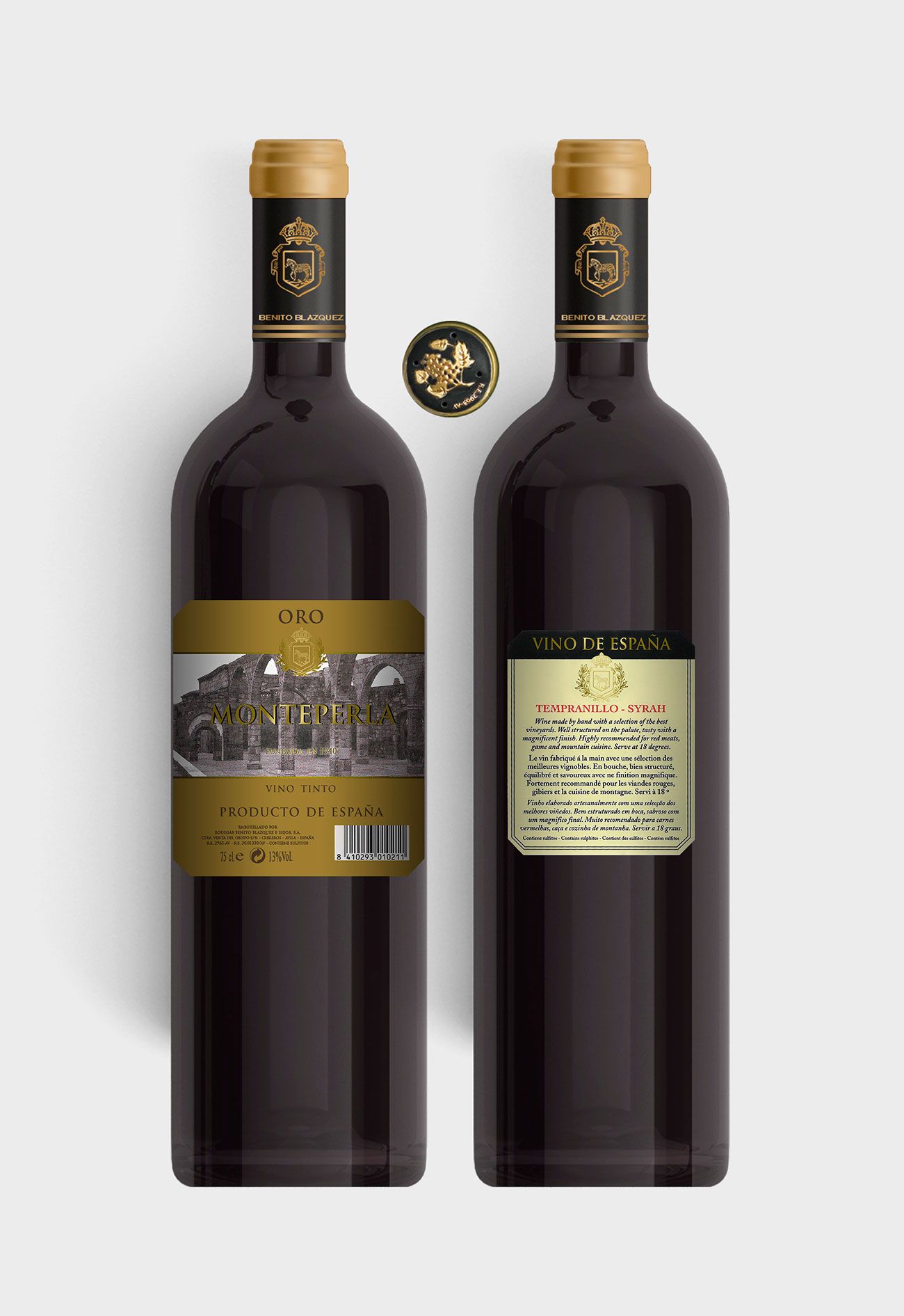 Benito Blázquez - Botella vino tinto Monteperla